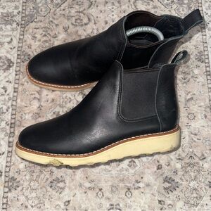Red Wing 3444 Classic Chelsea Boot Black Leather White Sole Women's Size 9